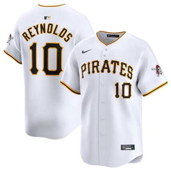 Men%27s Pittsburgh Pirates #10 Bryan Reynolds White Home Limited Baseball Stitched Jersey Dzhi->philadelphia phillies->MLB Jersey